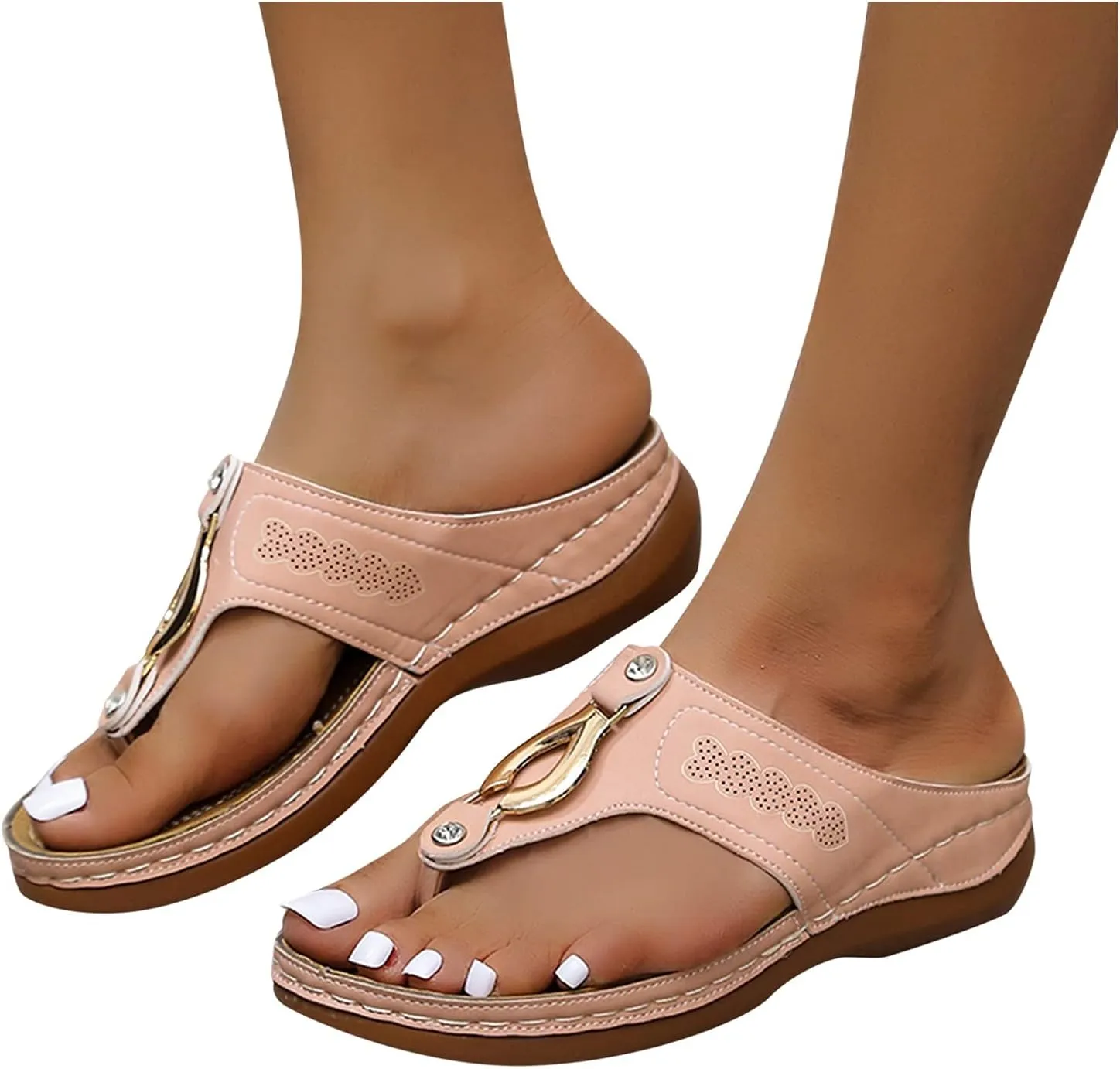 Arch Support Walking Sandals for Women Orthopedic Recovery Slides Comfortable Adjustable Straps Thick Cushion Summer Beach Casual Outdoor Footwear