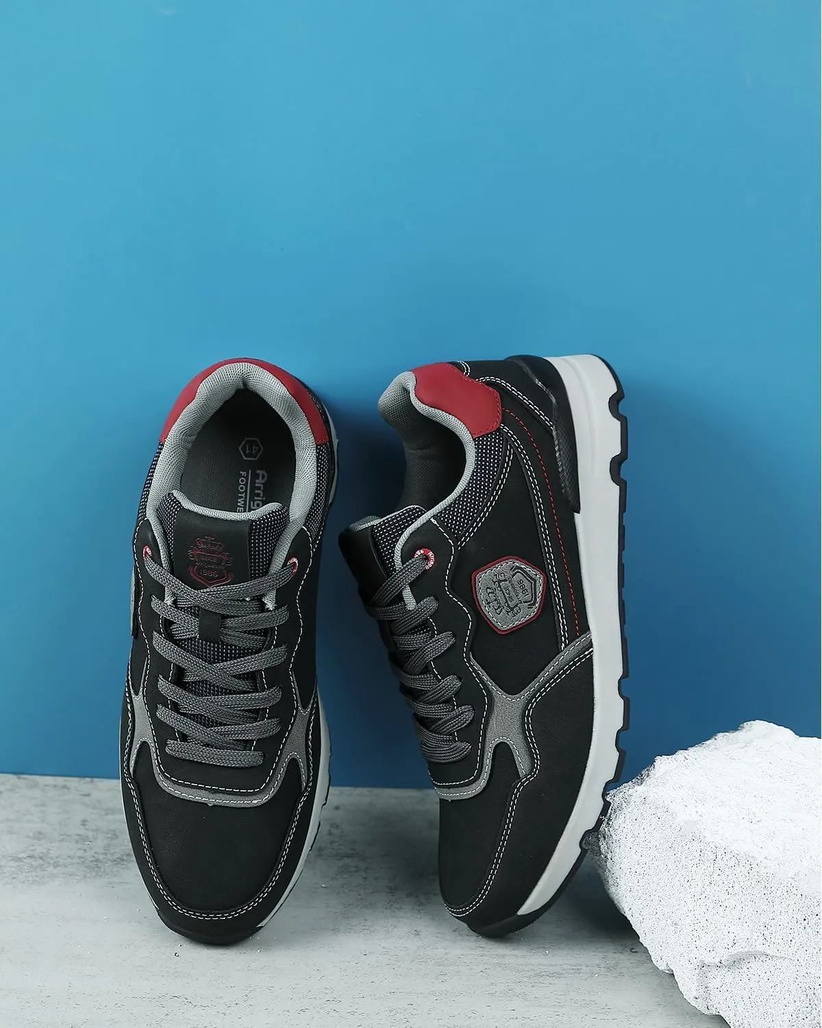 ARRIGO BELLO Men Shoes Casual Sneakers Fashion Low-Top Leather Non-Slip Walking Trainers Size 8-12