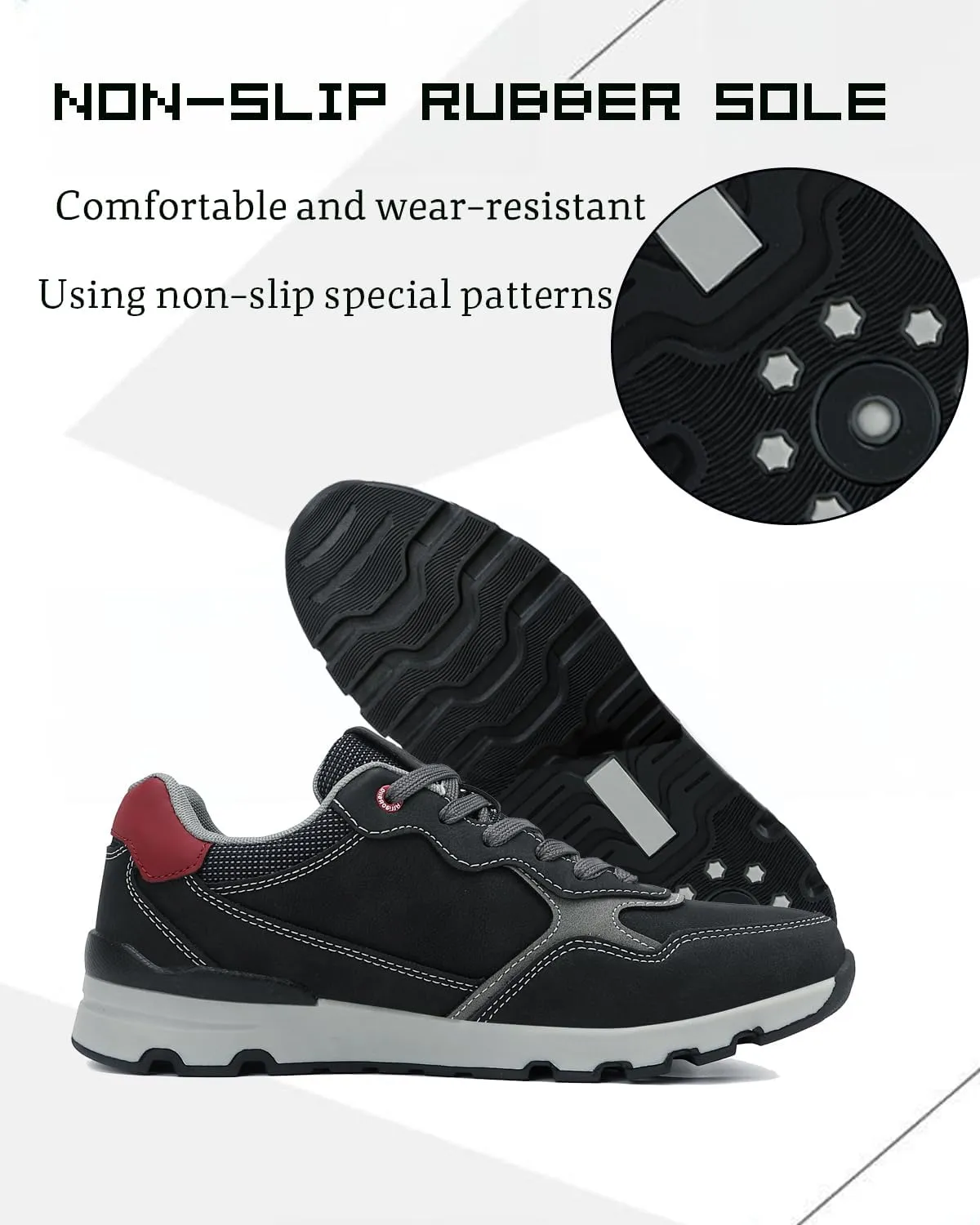 ARRIGO BELLO Men Shoes Casual Sneakers Fashion Low-Top Leather Non-Slip Walking Trainers Size 8-12