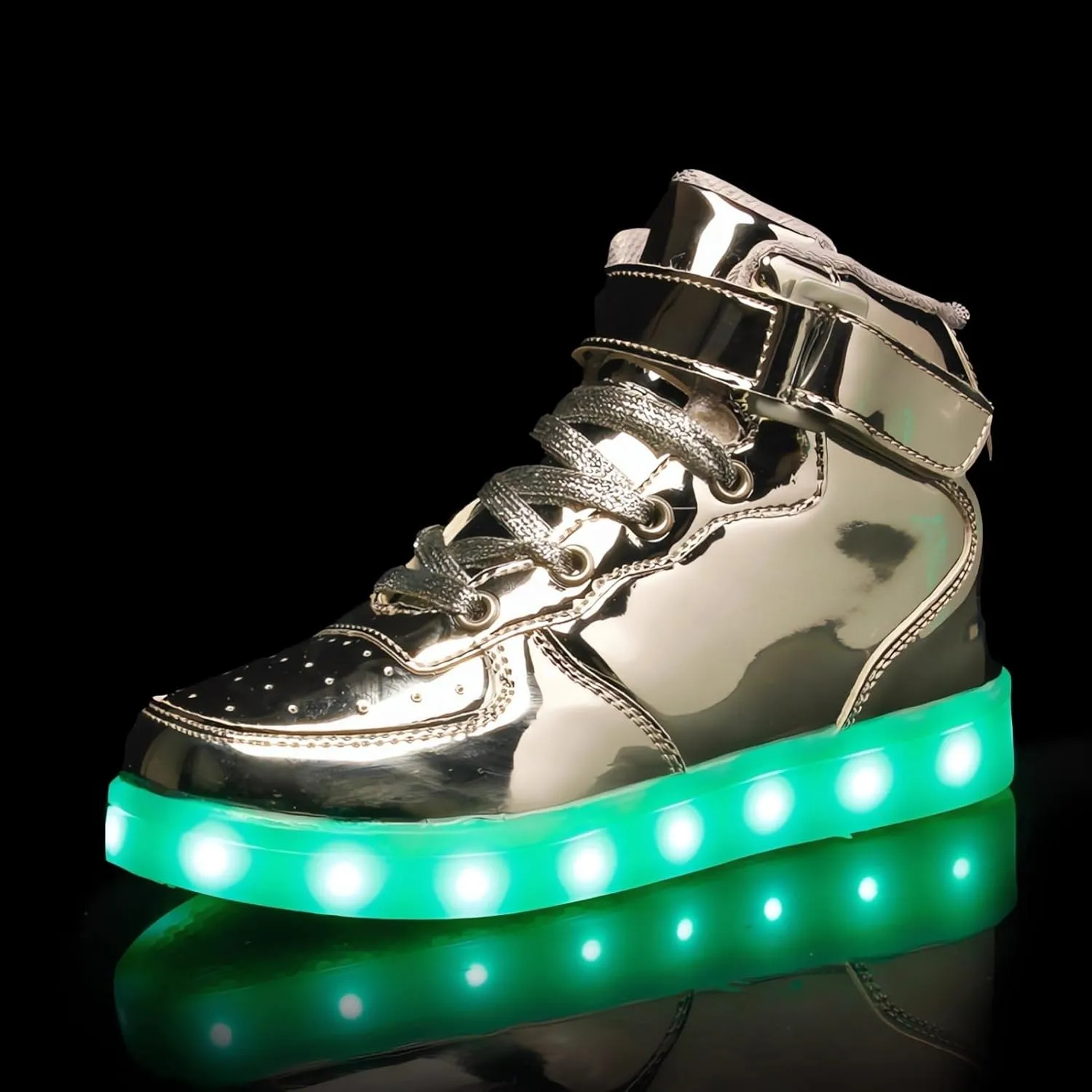 Big Kids Adult Light Up Trainers Luminous Sneakers Boys Girls USB Charging Led High Top Flashing Shoes Xmas