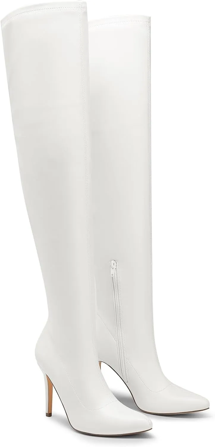 DREAM PAIRS Over The Knee Boots for Women, Women's Thigh High Boots Heel Fall Boots