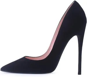 Elisabet Tang Women Pumps, Pointed Toe High Heel 4.7 inch/12cm Party Stiletto Heels Shoes
