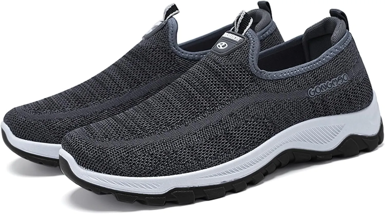 Fashion Summer and Men Solid Color Fly Woven Mesh Breathable and Comfortable Slip On Steel Toe Sneaker Boots for Men