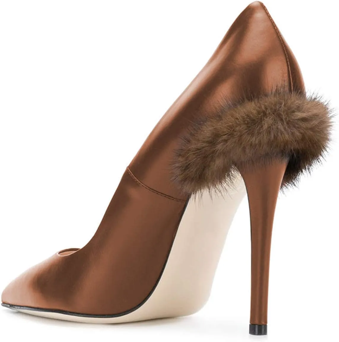 FSJ Women Formal Stiletto High Heels Pumps Pointed Toe Velvet Slide Office Wedding Lady Party Dress Shoes Size 4-15 US