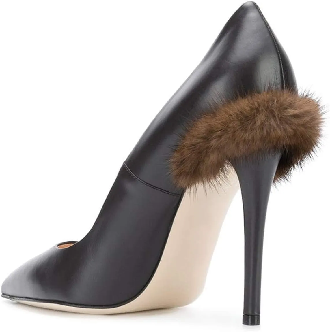 FSJ Women Formal Stiletto High Heels Pumps Pointed Toe Velvet Slide Office Wedding Lady Party Dress Shoes Size 4-15 US