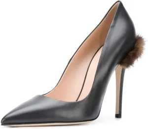 FSJ Women Formal Stiletto High Heels Pumps Pointed Toe Velvet Slide Office Wedding Lady Party Dress Shoes Size 4-15 US