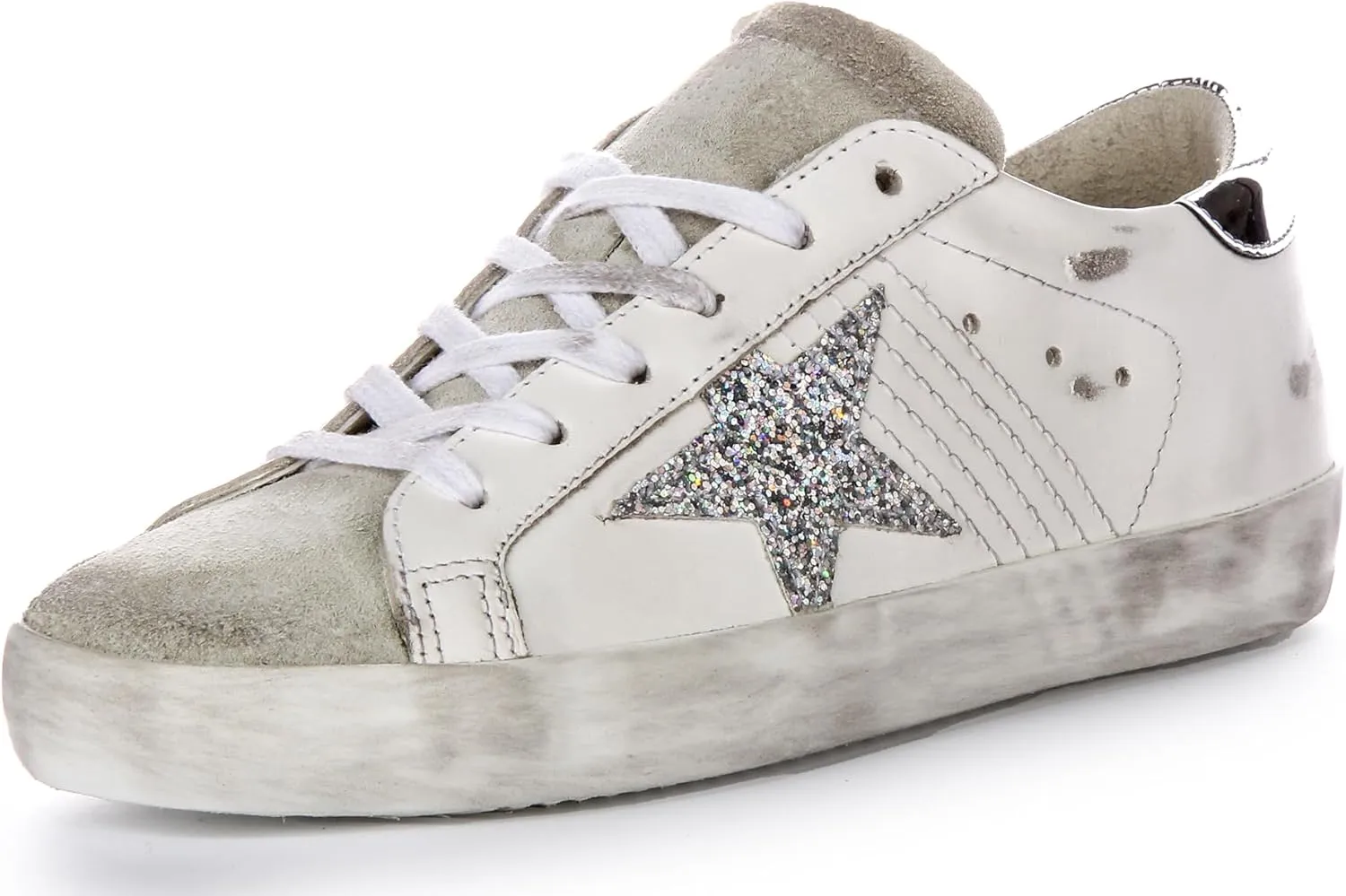 Golden Goose Super-star Women's 20MM Designer Sole Mirror Heel Trainers