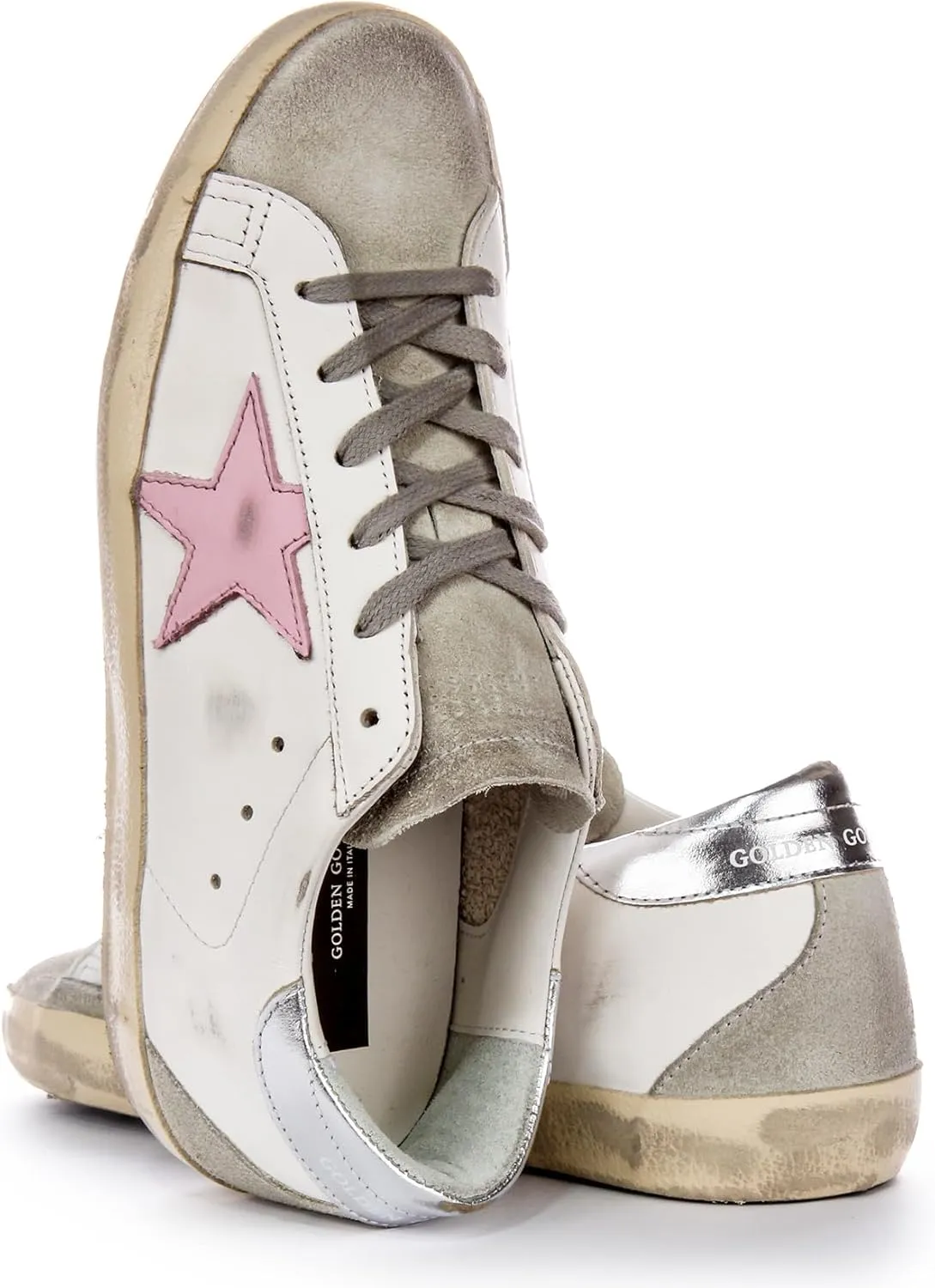 Golden Goose Super-star Women's 20MM Designer Sole Mirror Heel Trainers