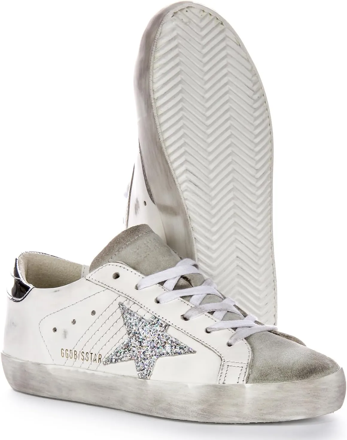 Golden Goose Super-star Women's 20MM Designer Sole Mirror Heel Trainers