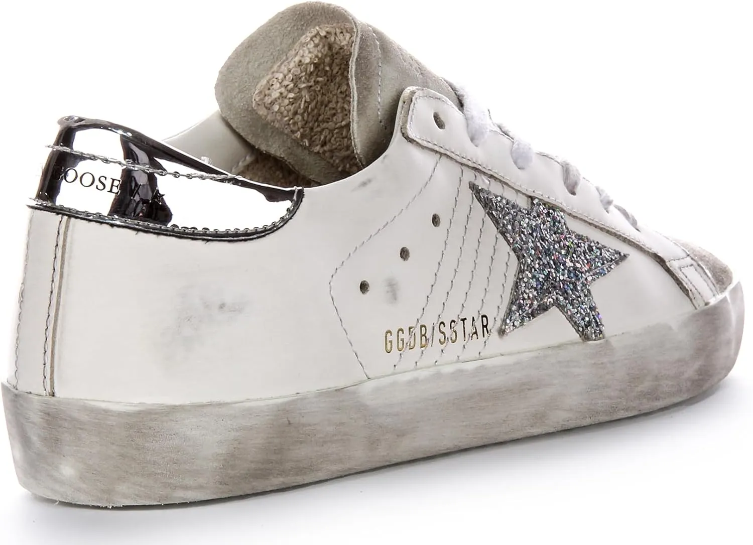 Golden Goose Super-star Women's 20MM Designer Sole Mirror Heel Trainers