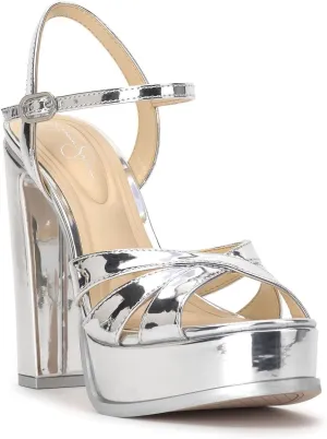 Jessica Simpson Womens Giddings Buckle Strappy Platform Sandals