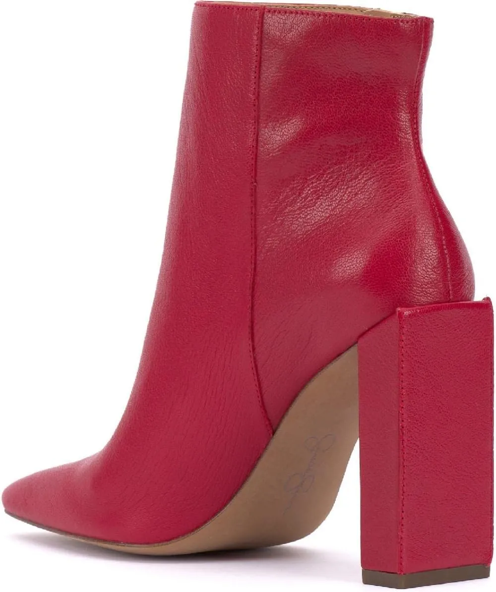 Jessica Simpson Womens Timea Zipper Heels Ankle Boots