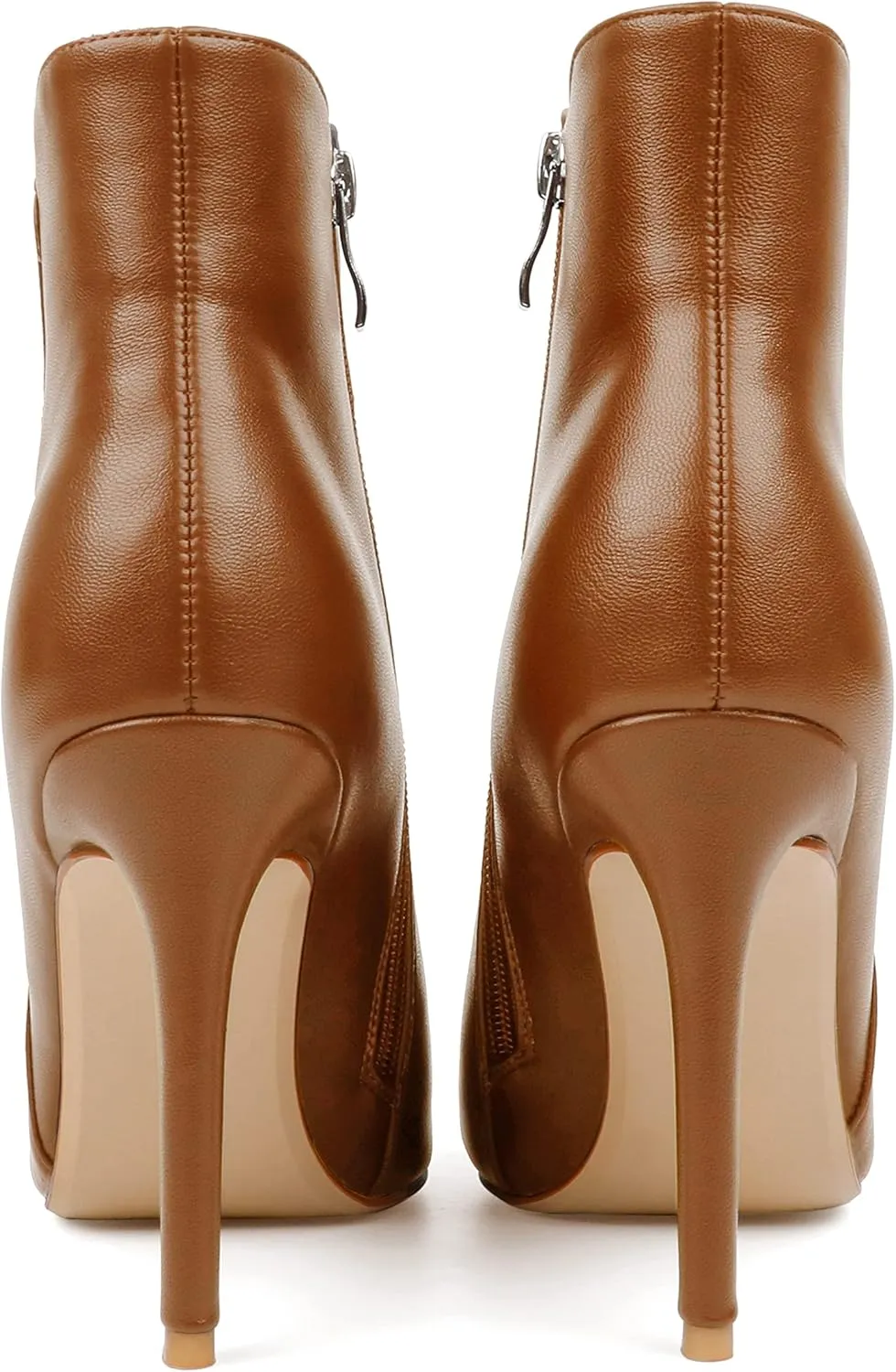 JOY IN LOVE Women's Ankle Boots 4 inch Stiletto High Heels Pointed Toe Zipper Boots