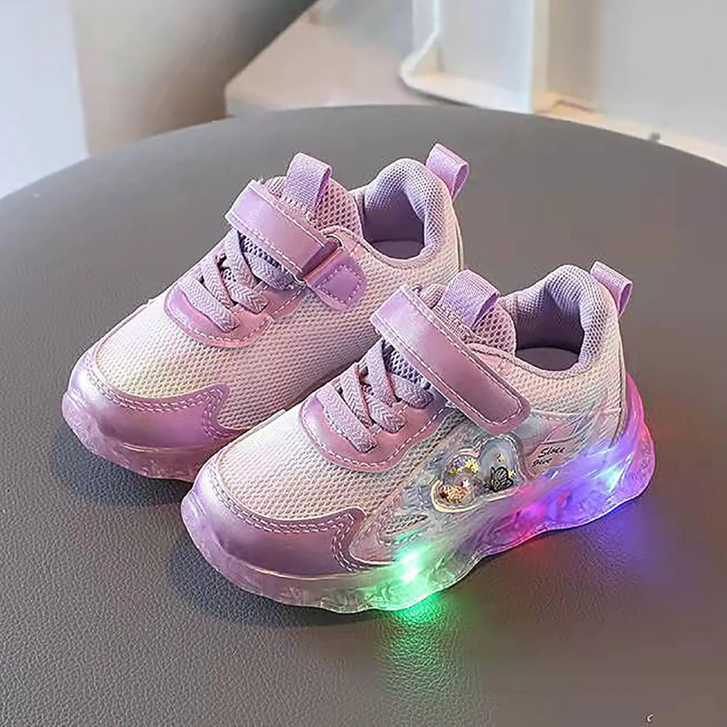 Light Up Shoes for Boys Girls Toddler LED Flashing Sneakers Breathable Sport Walking Running Shoes for Kids