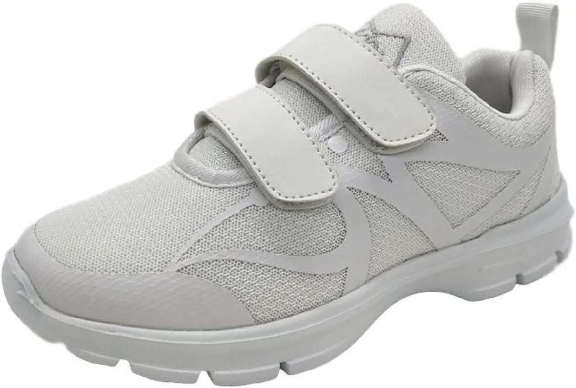 M-Air Ultra-Lightweight, Mens Mesh Athletic Hook-and-Loop Sneaker Shoe (Pacer White, 8.5 Wide)