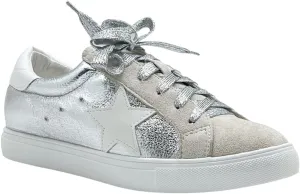 Multi-Fabric Lace-Up Fashion Sneaker