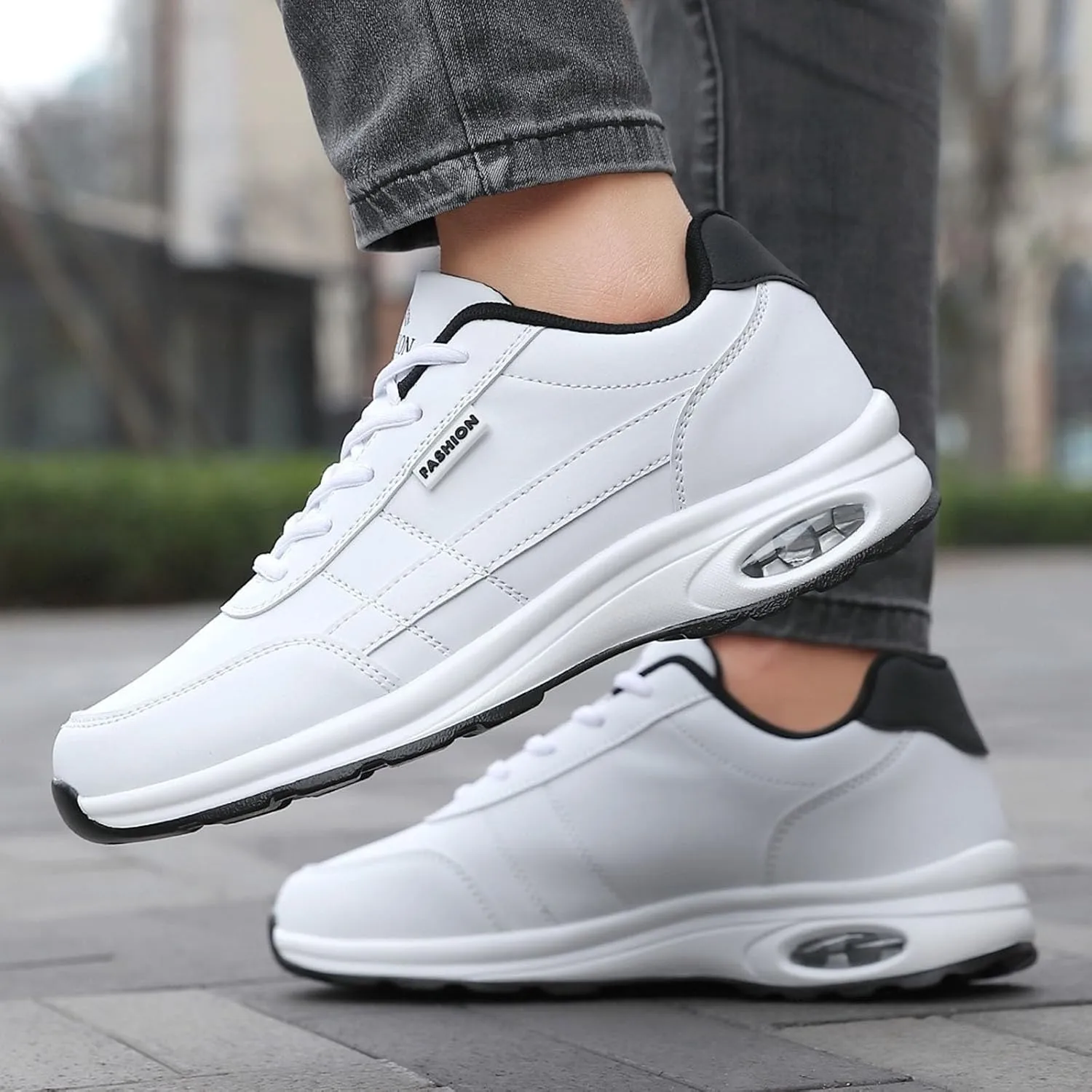 Non Slip Work Sport Shoes for Men Breathable Casual Comfortable Walking Sneaker Lightweight Work Shoes for Men