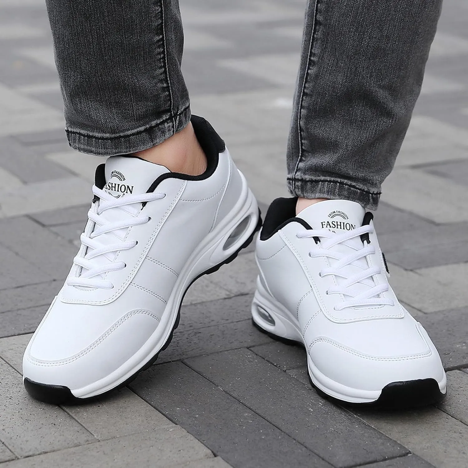 Non Slip Work Sport Shoes for Men Breathable Casual Comfortable Walking Sneaker Lightweight Work Shoes for Men