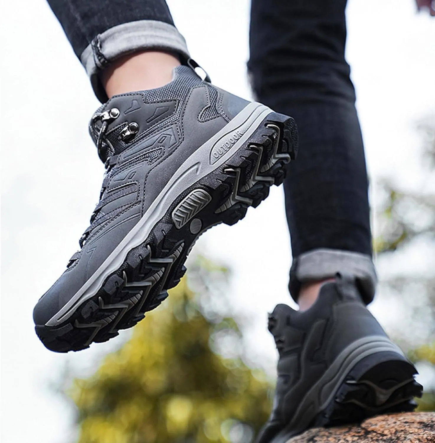 Non Slip Work Sport Shoes for Men Lightweight Sport Gym Jogging Walking Sneaker Men's Comfortable Dress Shoes