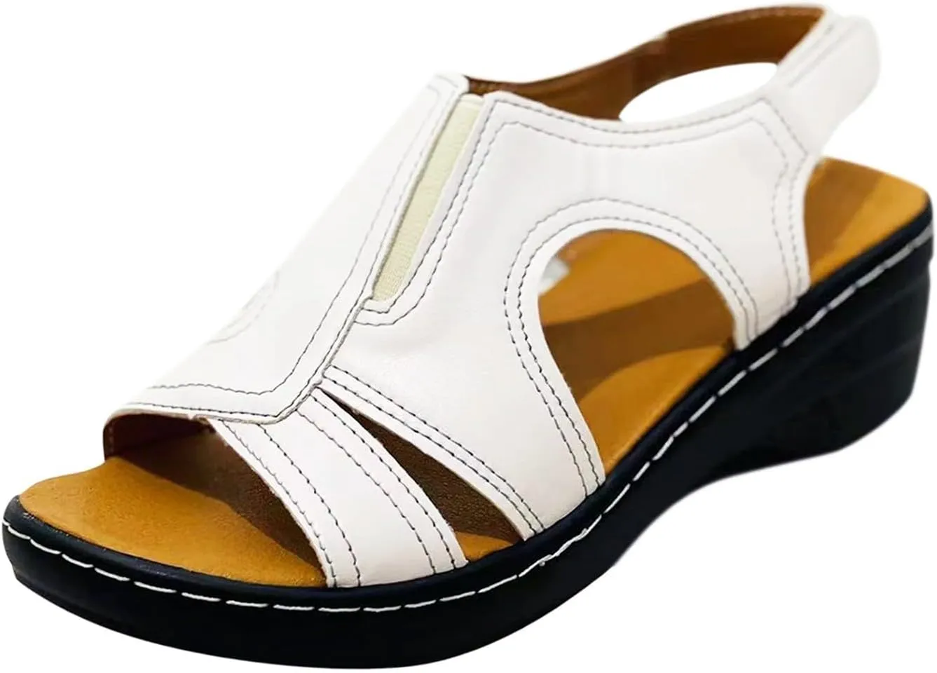 Orthopedic Hiking Sandals Women Adjustable Straps Arch Support Thick Cushion Outdoor Walking Shoes Plantar Fasciitis Relief Summer Sport