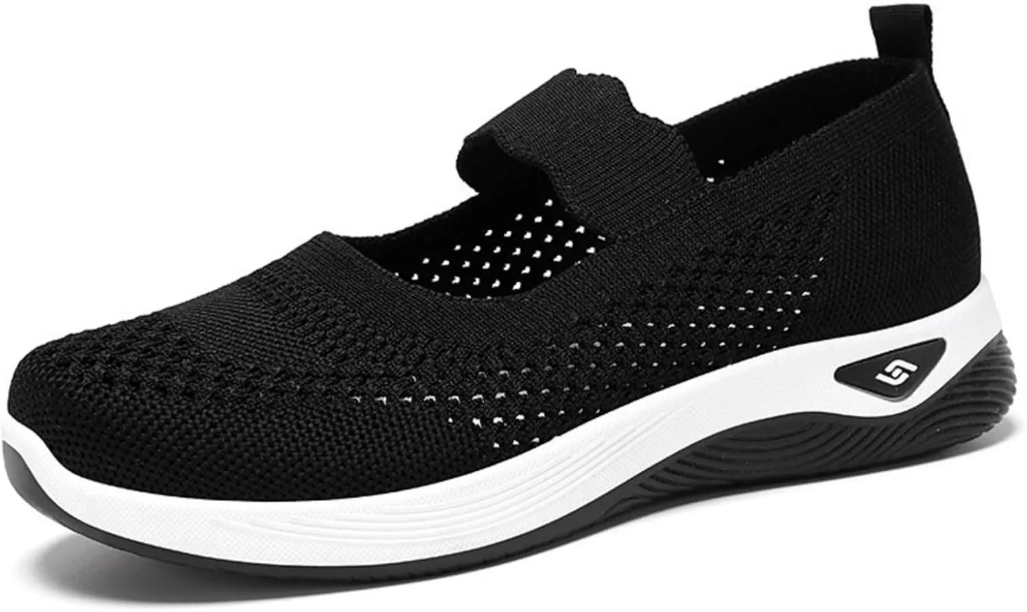 Orthopedic Shoes for Women Walking Shoes Comfortable Breathable Knit Slip On Sneakers Soft Orthopedic Slip-On Indoor Outdoor Casual Shoe Lightweight Wide Width Soft Sole Arch Support Non-Slip Shoe