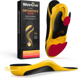 Plantar Fasciitis Insoles for Heel Pain Men Women High Arch Support - Orthotic Shoe Inserts - Boot Work Shoe Insole for Achilles Tendonitis, Heel Spur -S