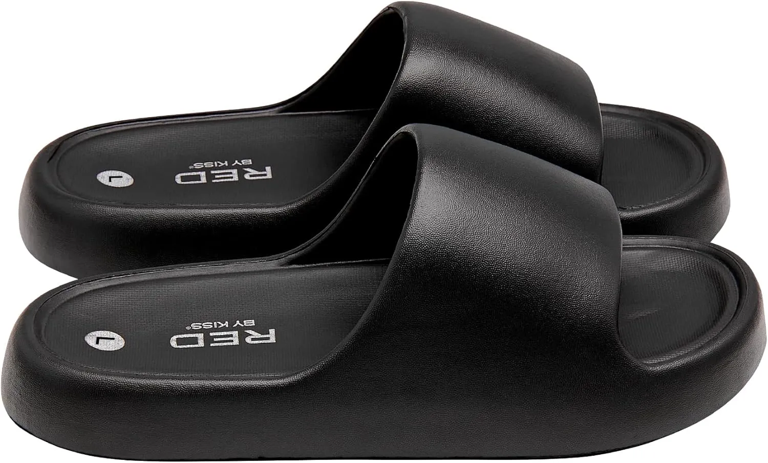 Red by Kiss Cloud Slippers – Lightweight Waterproof Shower House Slides with Thick Cushion Sole, Indoor Outdoor Comfort