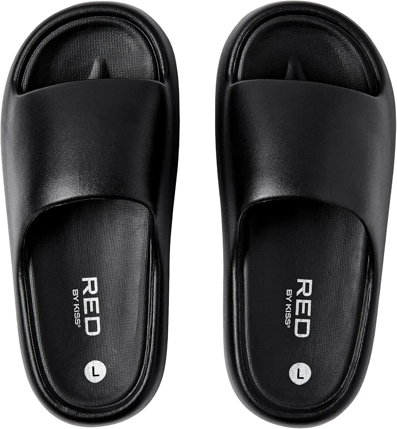 Red by Kiss Cloud Slippers – Lightweight Waterproof Shower House Slides with Thick Cushion Sole, Indoor Outdoor Comfort