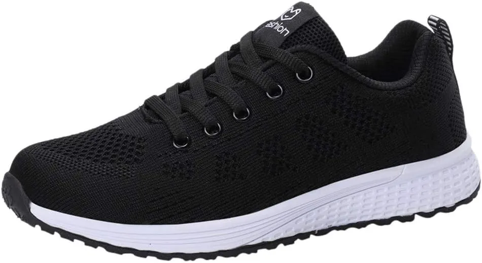 Running Shoes for Women Mesh Breathable Women Shoes Casual Platform Sneakers Sneakers for Women Running Fashion Walking White Basketball Shoe White Loafers