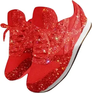 Sequins Lace-up Muffin Sneakers