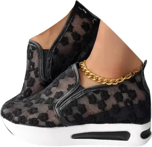 Sequins Lace-up Muffin Sneakers