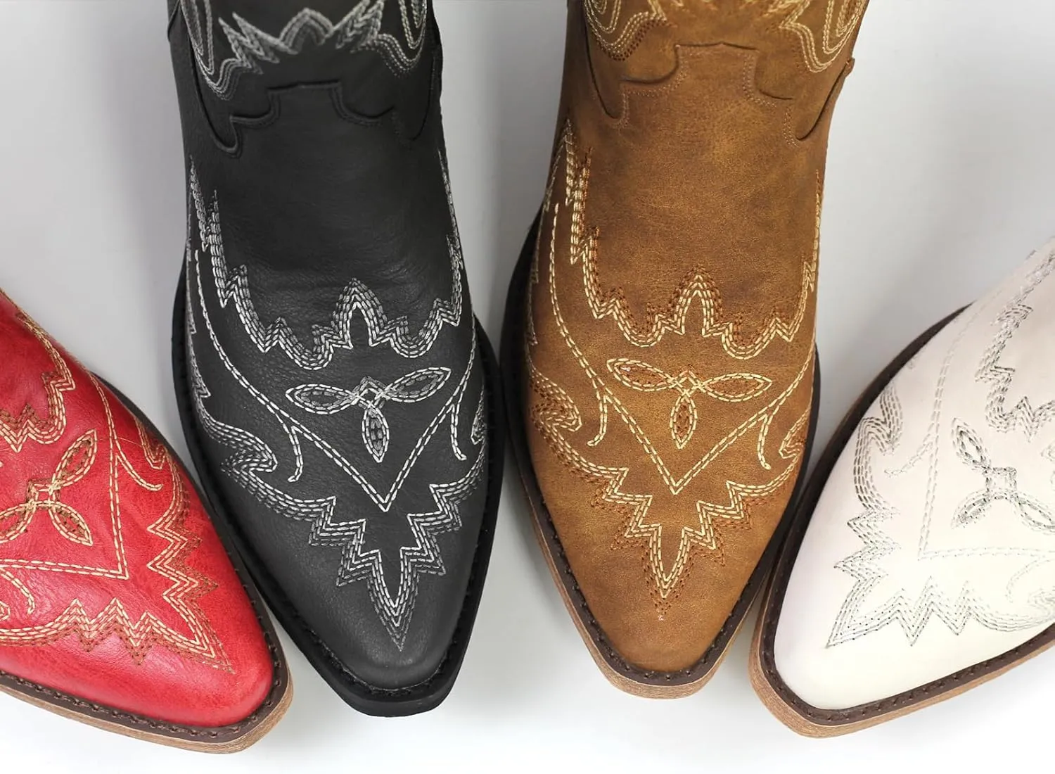 sexytag Western Cowboy Boots for Women Embroidered Thigh High Cowgirl Boots