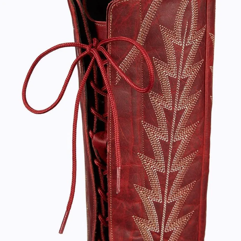 sexytag Western Cowboy Boots for Women Embroidered Thigh High Cowgirl Boots