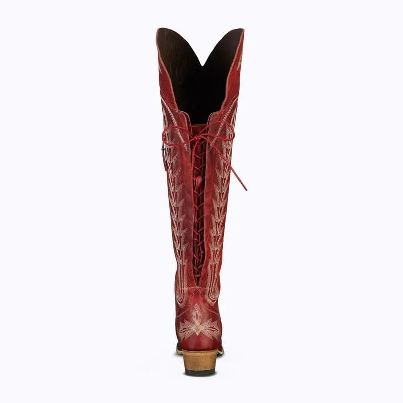 sexytag Western Cowboy Boots for Women Embroidered Thigh High Cowgirl Boots