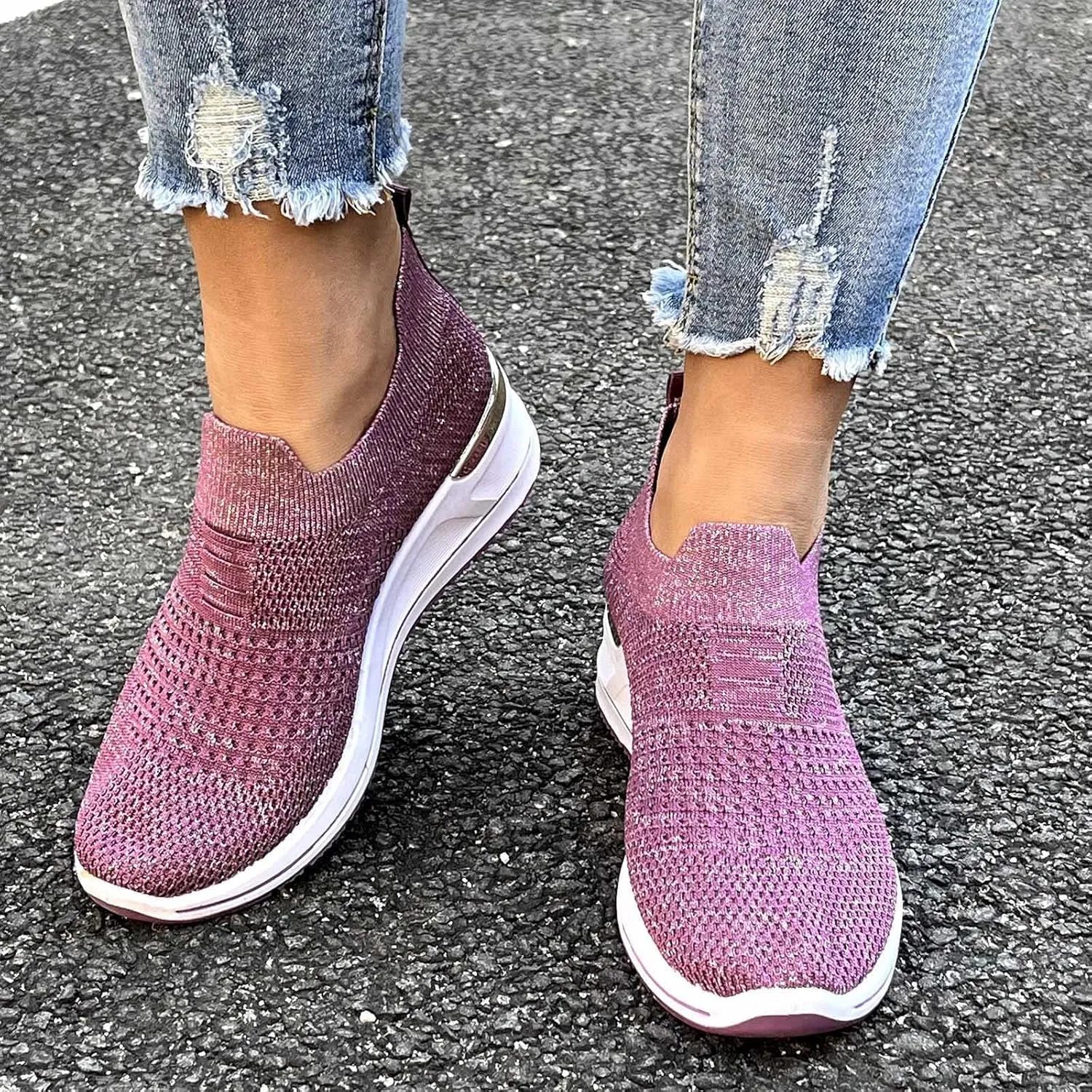 Shoes Leisure Casual Women Running Shoes Sport Breathable Wedge Outdoor Trainer Mesh Fitness Women's Shoes Casual Sneakers