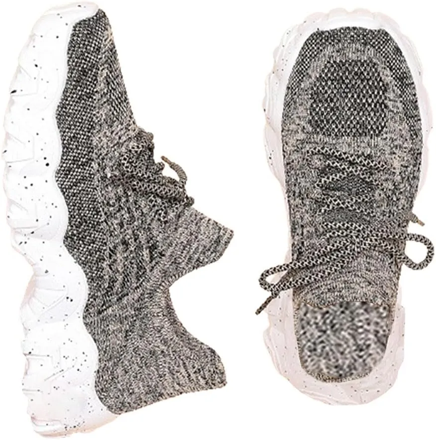 Shoes Women, Women's Fashionable Lace-up Low Top Slip on Sneakers, Casual Comfortable Ankle Socks Shoes