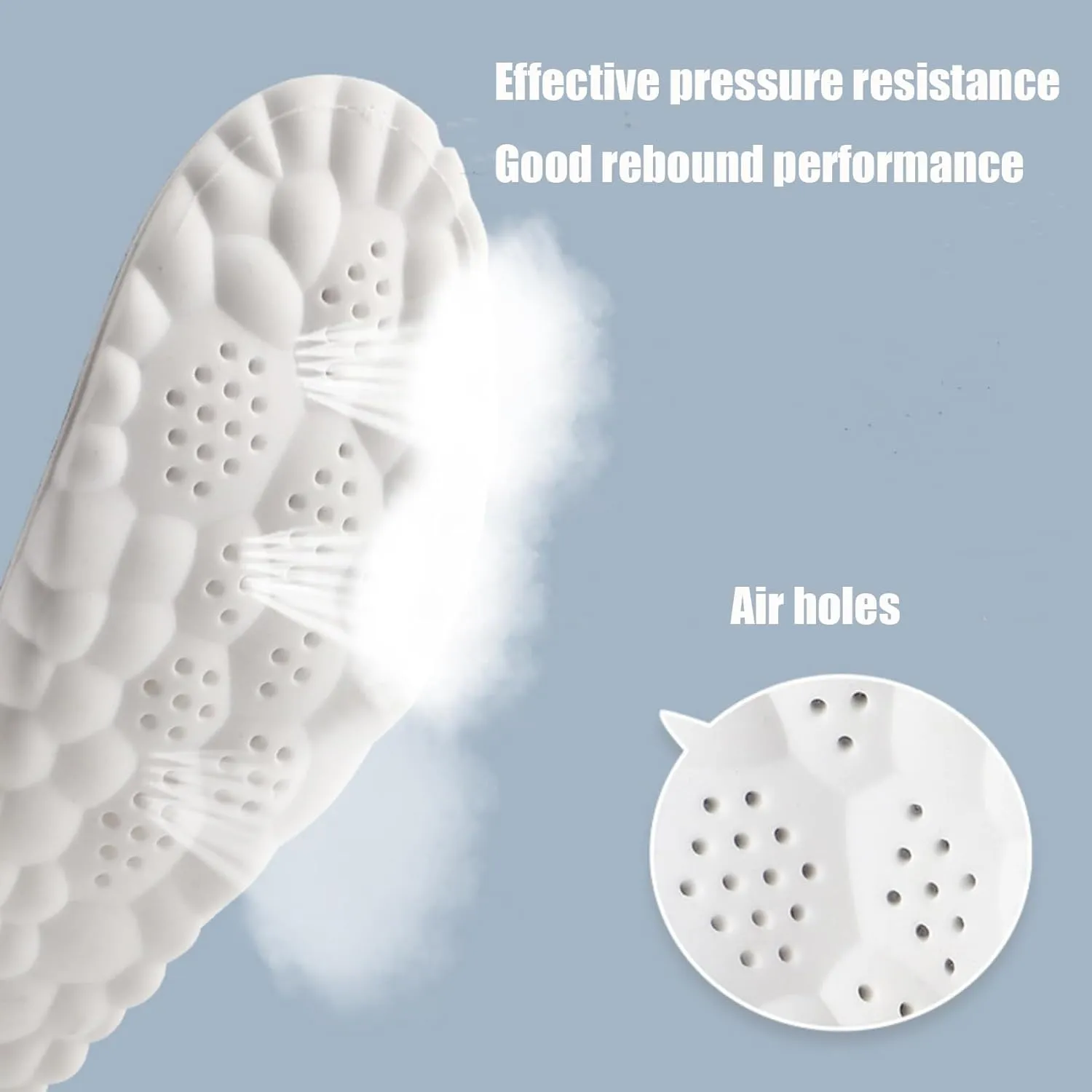 Steppes Insoles, Cloud Soles for Men Women, 4D Memory Foam Orthopedic Insoles Sports Shoes Insoles, U-Shape Memory Foam Insoles (Orange, 8-9)