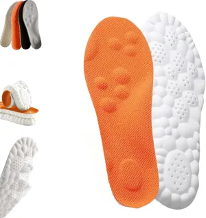 Steppes Insoles, Cloud Soles for Men Women, 4D Memory Foam Orthopedic Insoles Sports Shoes Insoles, U-Shape Memory Foam Insoles (Orange, 8-9)