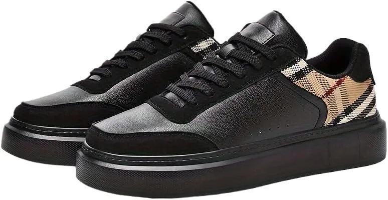 Stylish Men's Skate & Casual Sneakers - Lightweight Non-Slip Breathable Lace-Up Shoes for Outdoor Running, Skating & Daily Wear | Color Block & Solid Options