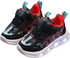 Toddler Boys Girls Light Up Shoes LED Flashing Lightweight Mesh Breathable Adorable Running Sneakers for Little Kid