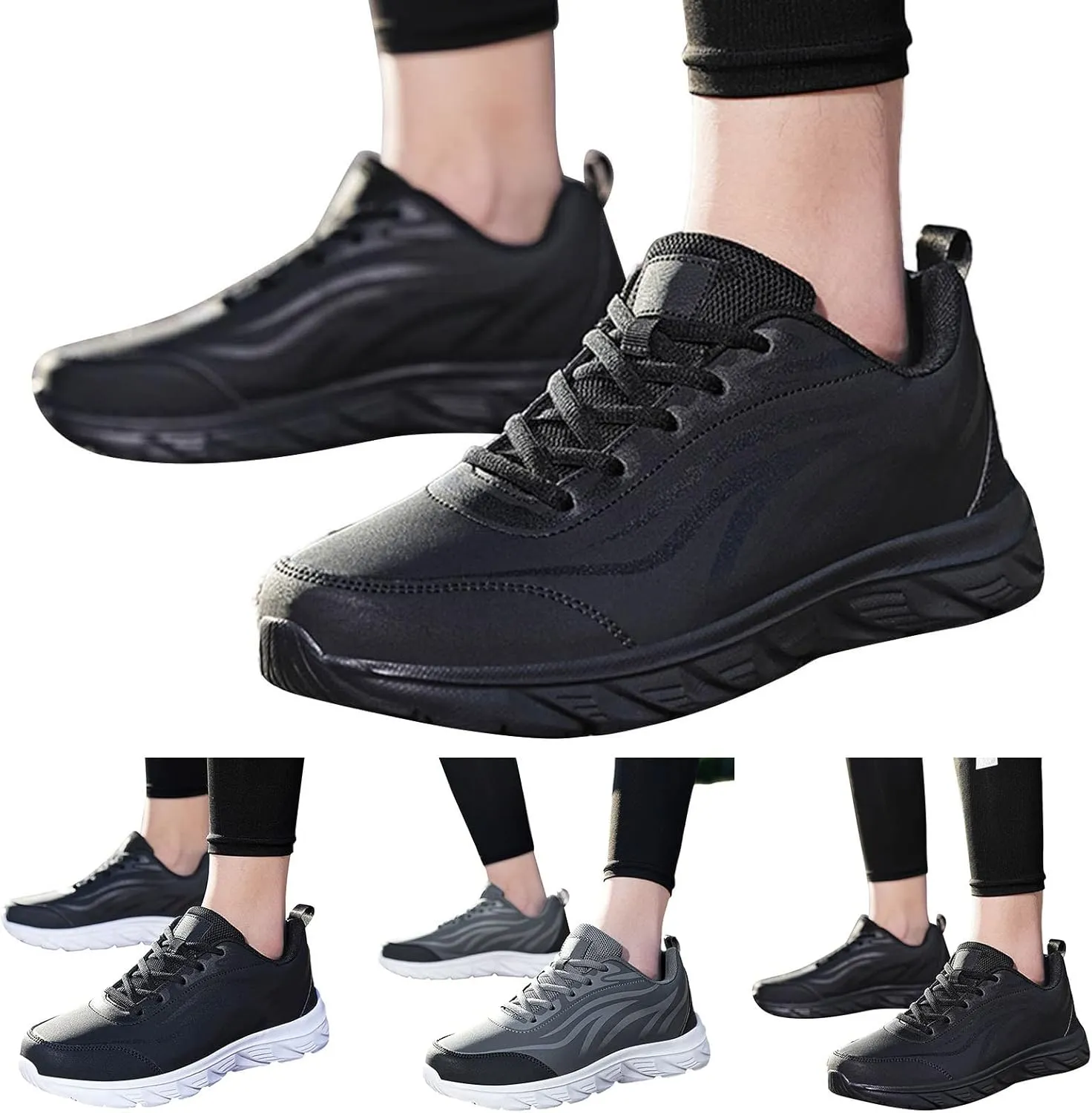 Versatile & Casual Sneaker Mens Shoes Large Size Casual Leather Print Fashion Simple Shoes Running