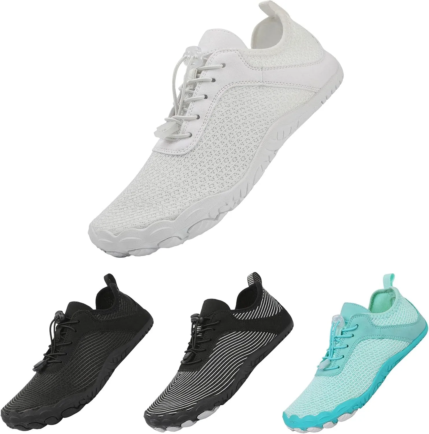Water Shoes Mens Women Barefoot Outdoor Athletic Sport Shoes Swim Pool Beach Surf Walking Flats Wide Toe Hiking Aqua Flat Sport Diving Sailing Travel Shoe