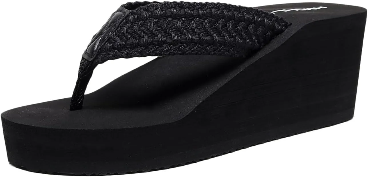 Womens Platform Flip Flops Arch Support Wedge Sandal Soft Cushion Beach Thong Sandals
