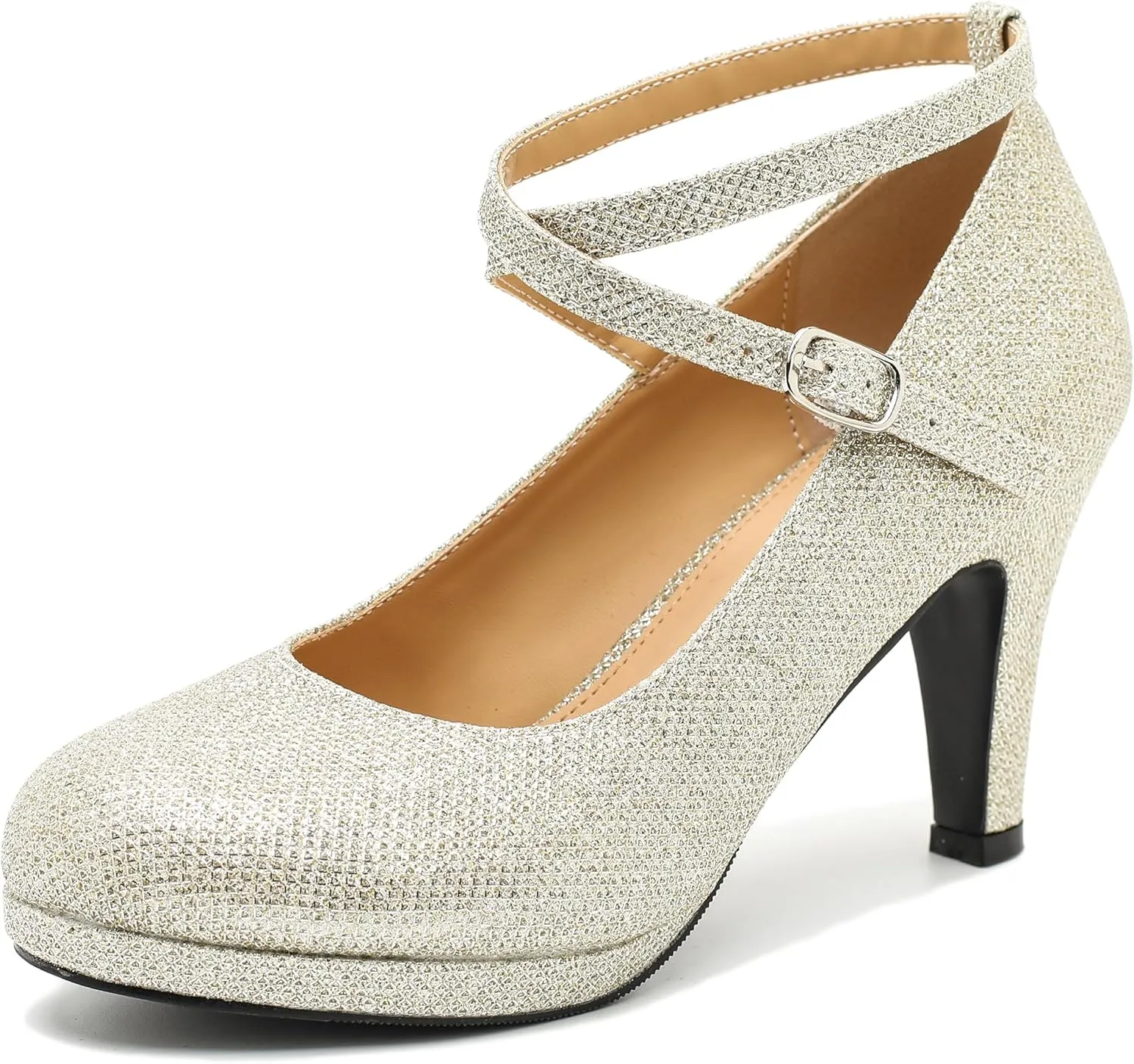 Womens Platform High Heels Sexy Cross Ankle Strap Pumps Wedding Work Party Dress Shoes